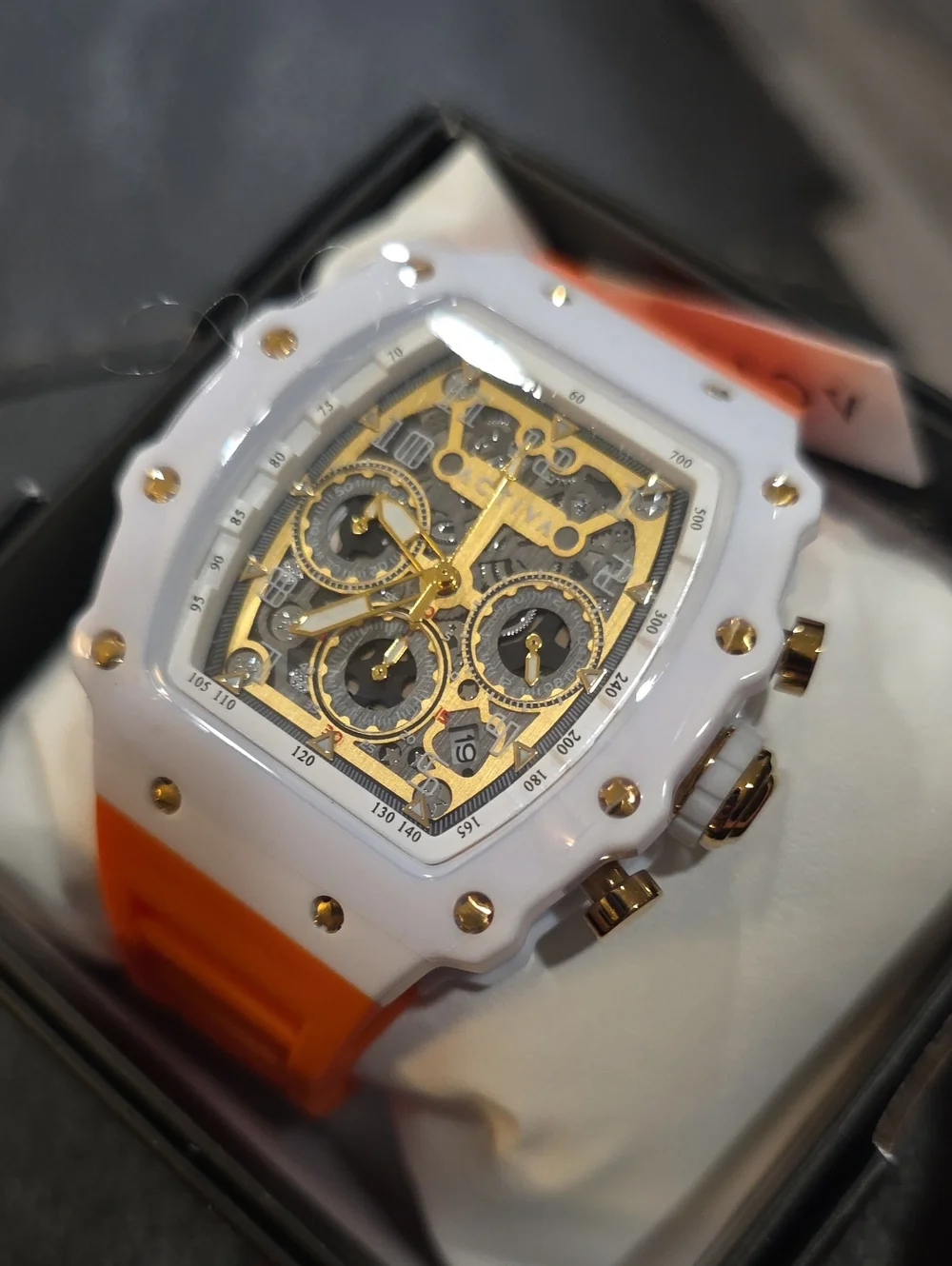 350.  Activa Fury X Invicta Men's Skeleton Watch (Model ACW2305-027)